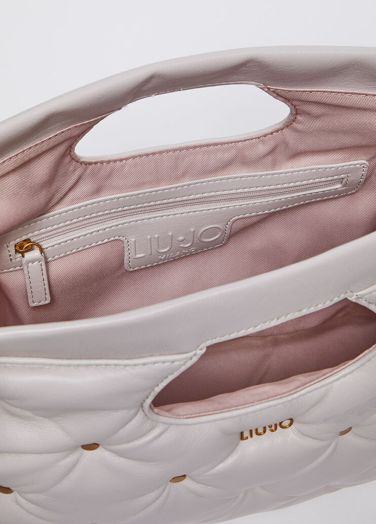 Studded glossy handbag