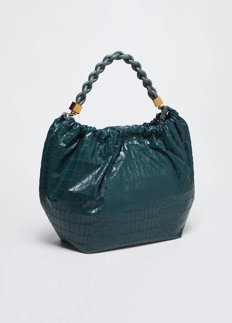 Crocodile-print handbag