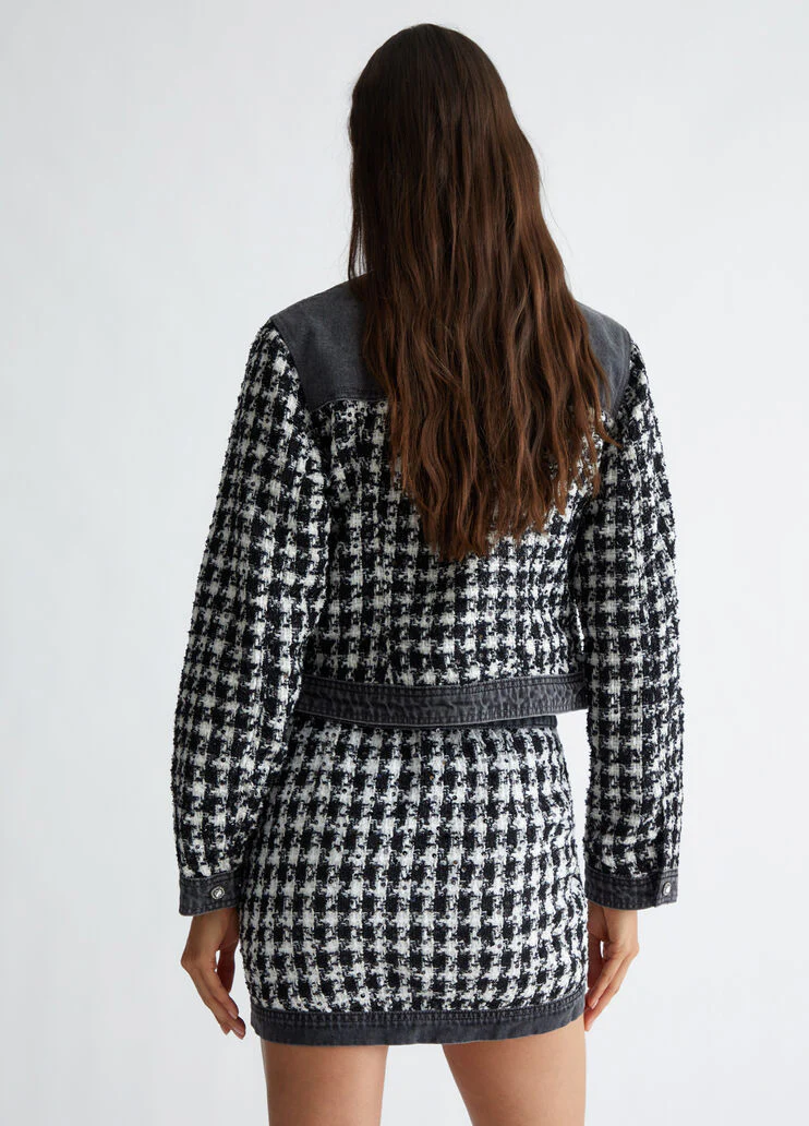 Bouclé and denim jacket