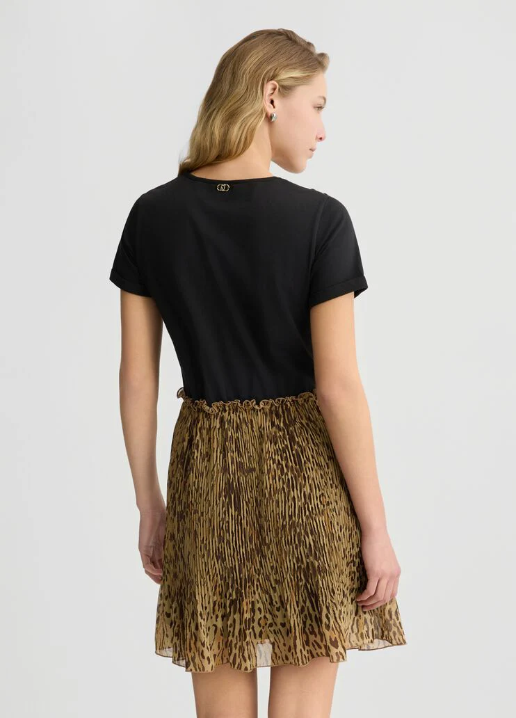 Dress with foulard print