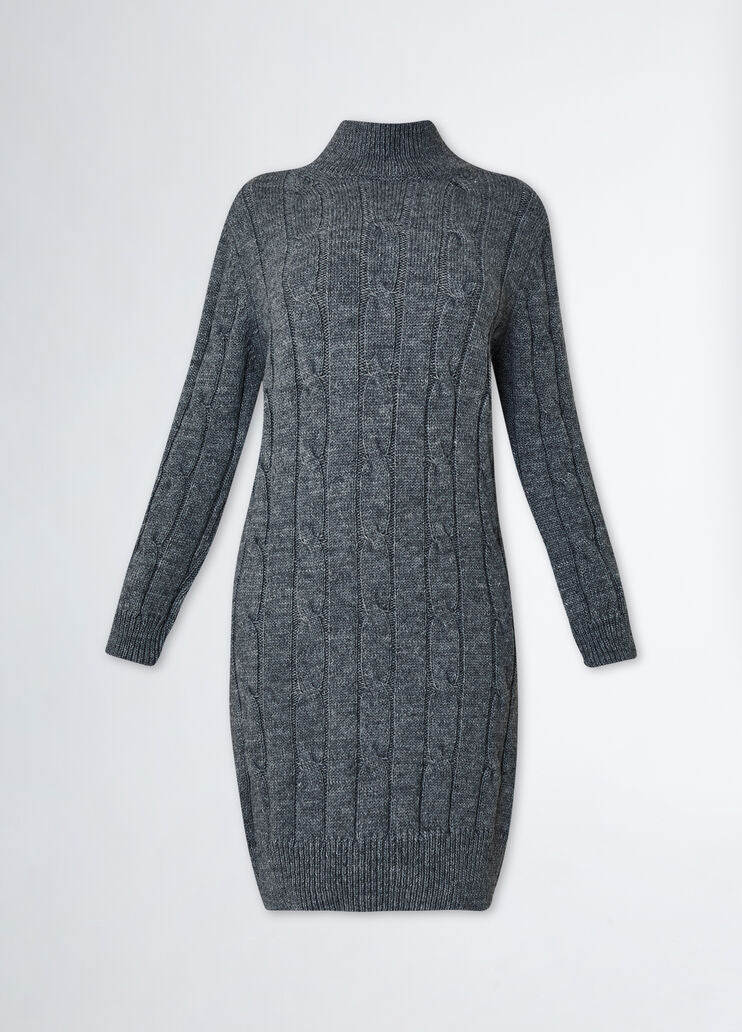 Grey knit dress