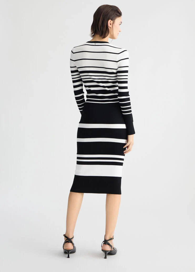 Striped knit dress