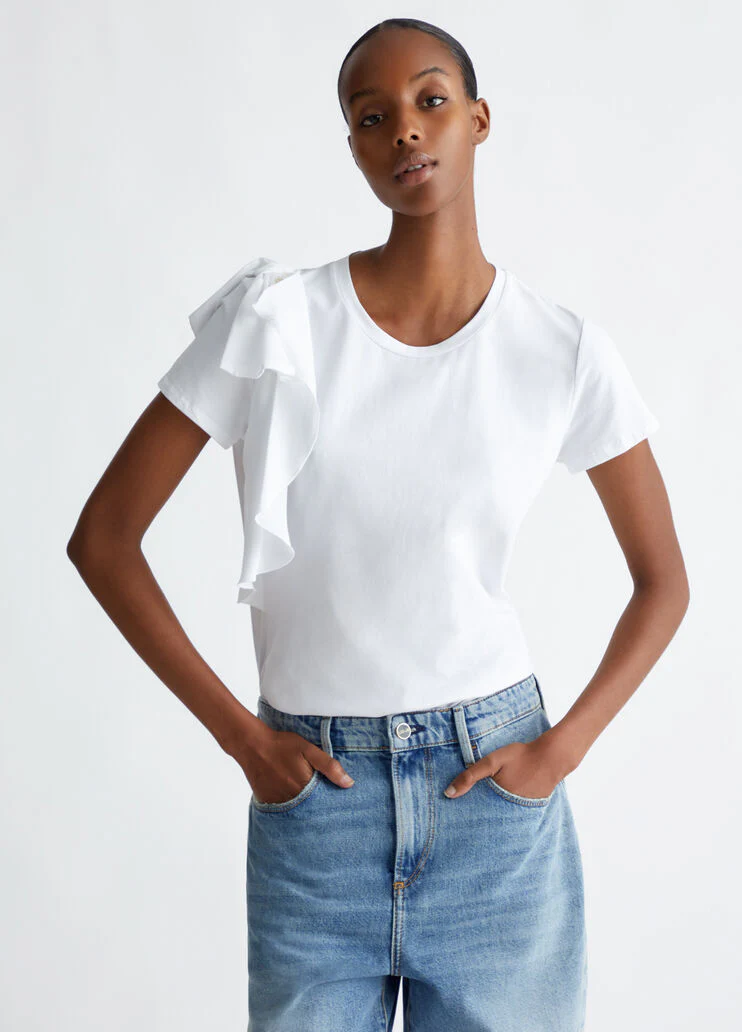 T-shirt with ruching