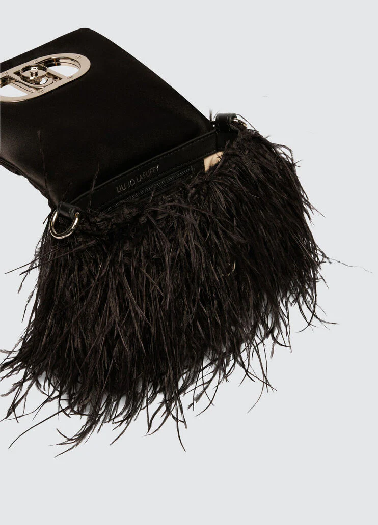 Small LaPuffy bag with feathered detailing