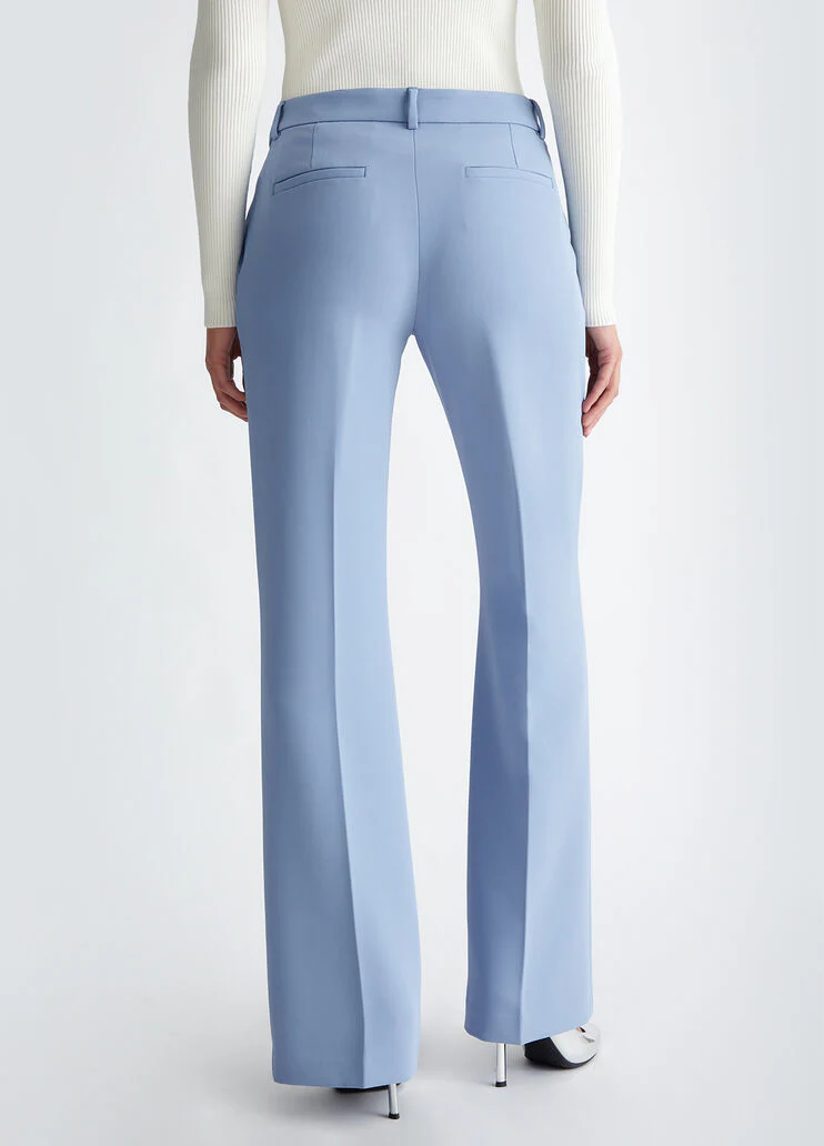 Flared crepe trousers