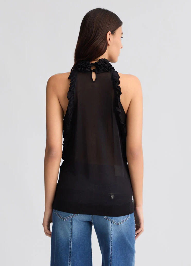 Black viscose top