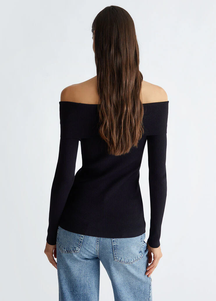 Rib-knit top