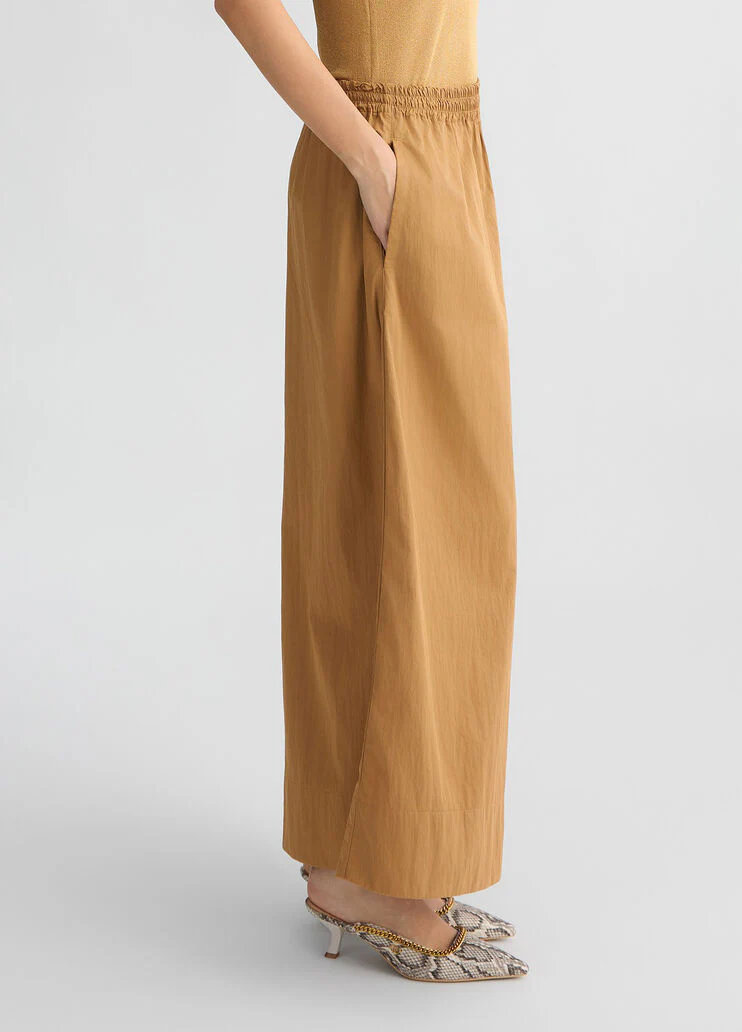 Nylon flare trousers