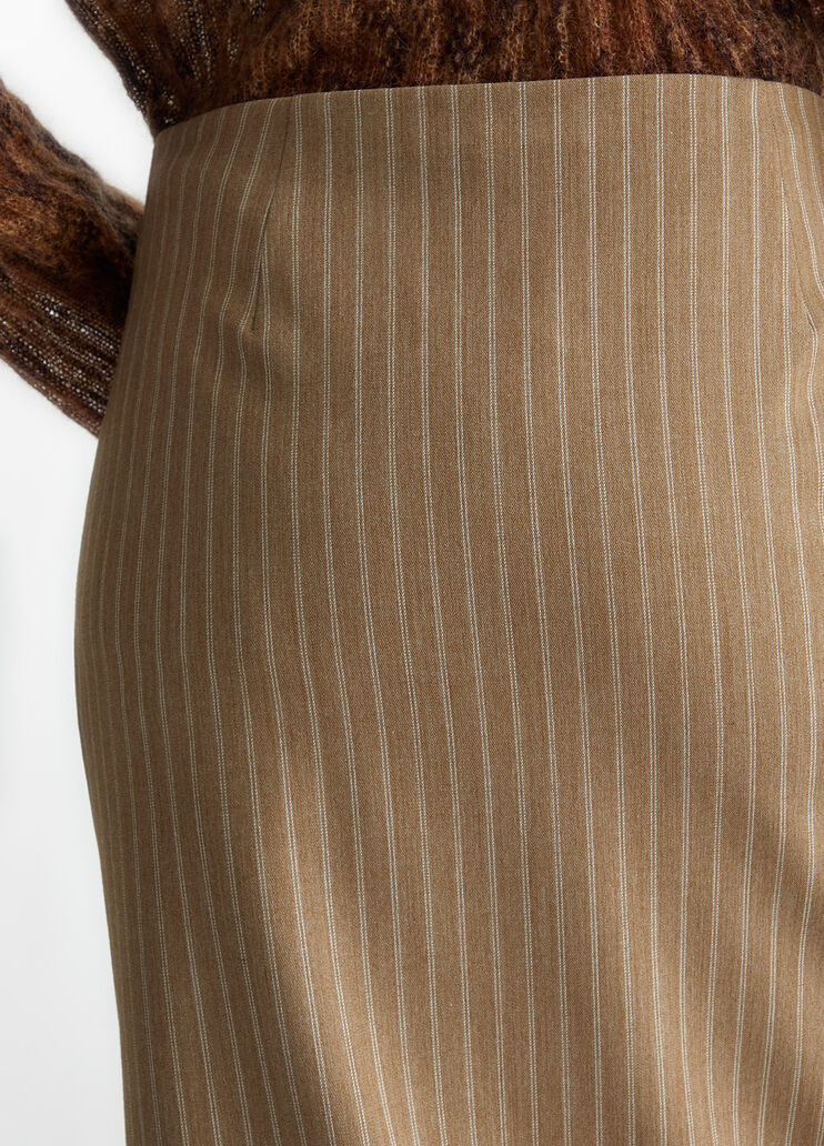 Pinstripe flannel skirt