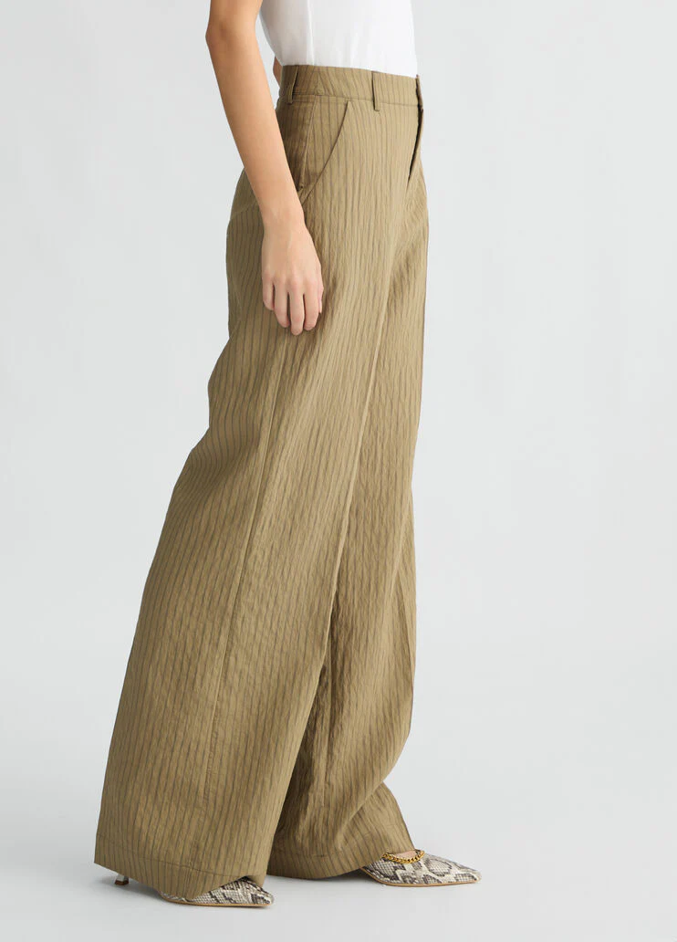 Striped flared trousers