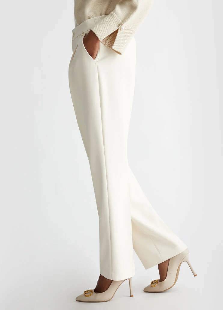 Stretch crepe trousers