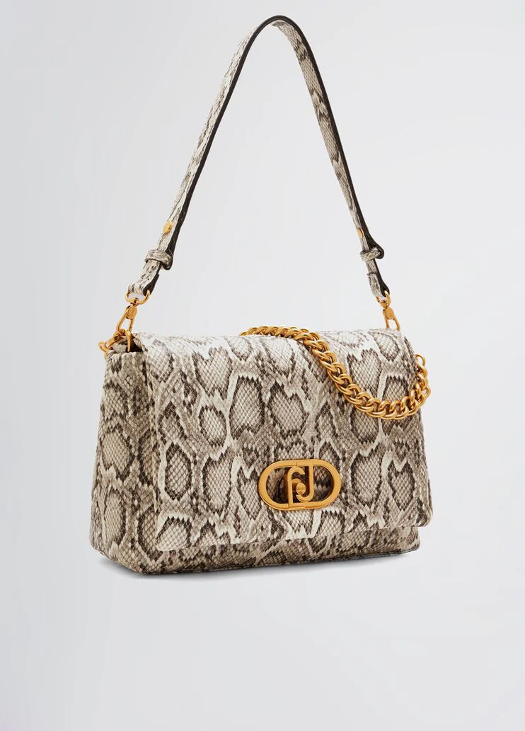 Large snakeskin LaPuffy bag
