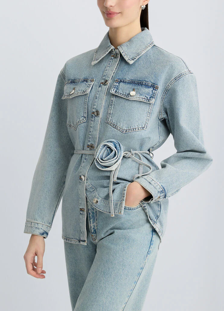 Denim shacket