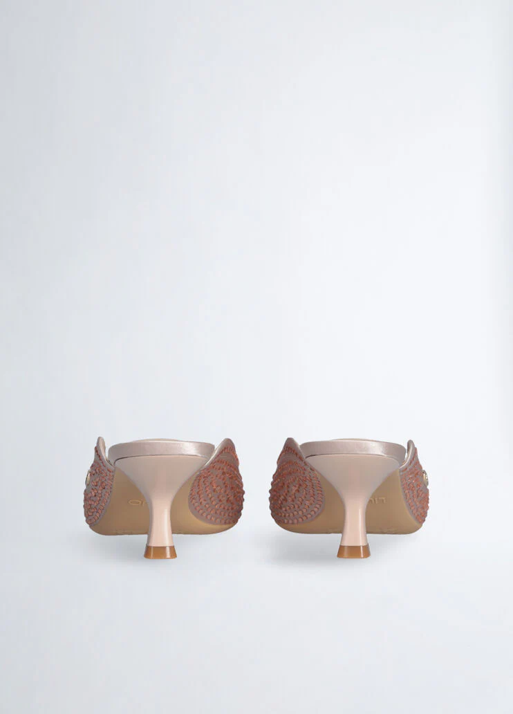 Full rhinestone mules