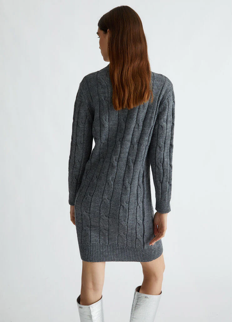 Grey knit dress