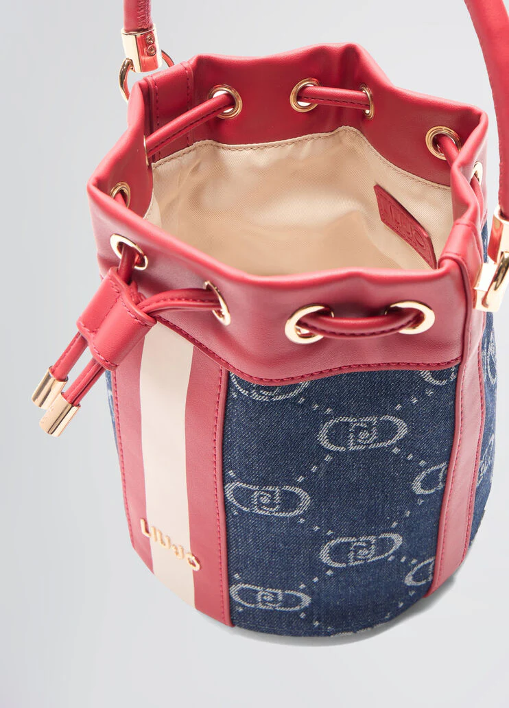 Jacquard bucket bag