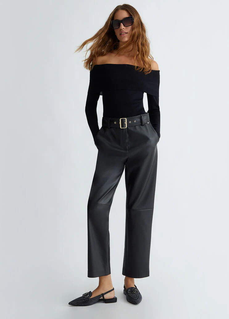 Coated fabric trousers