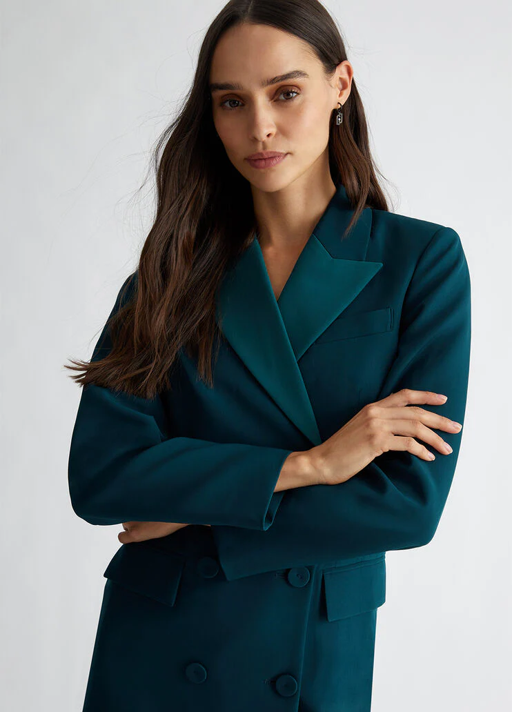 Stretch double-breasted dress