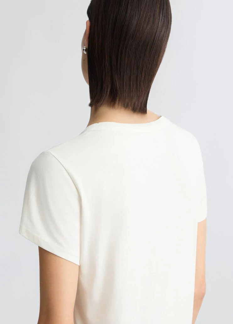 T-shirt with logo and gemstones