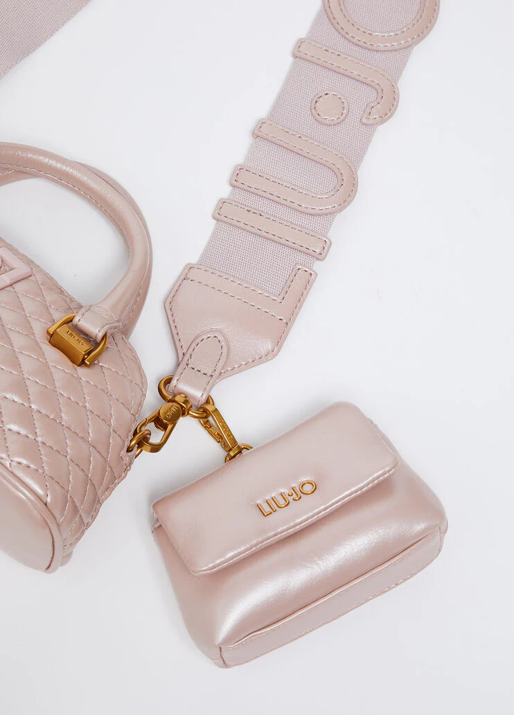 Glossy quilted handbag