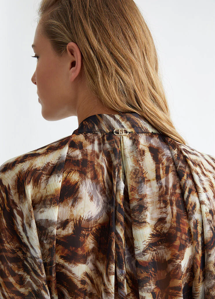 Blouse with animal-print