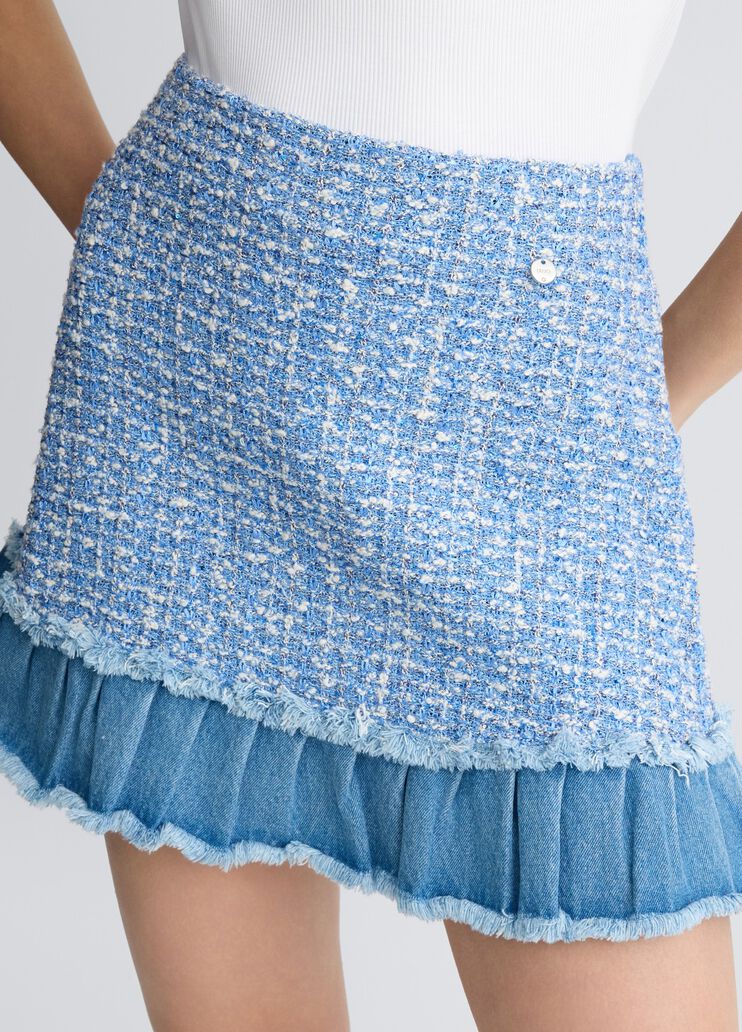 Bouclé miniskirt