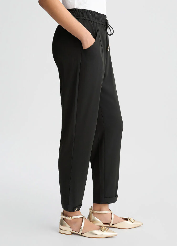 Cropped black trousers