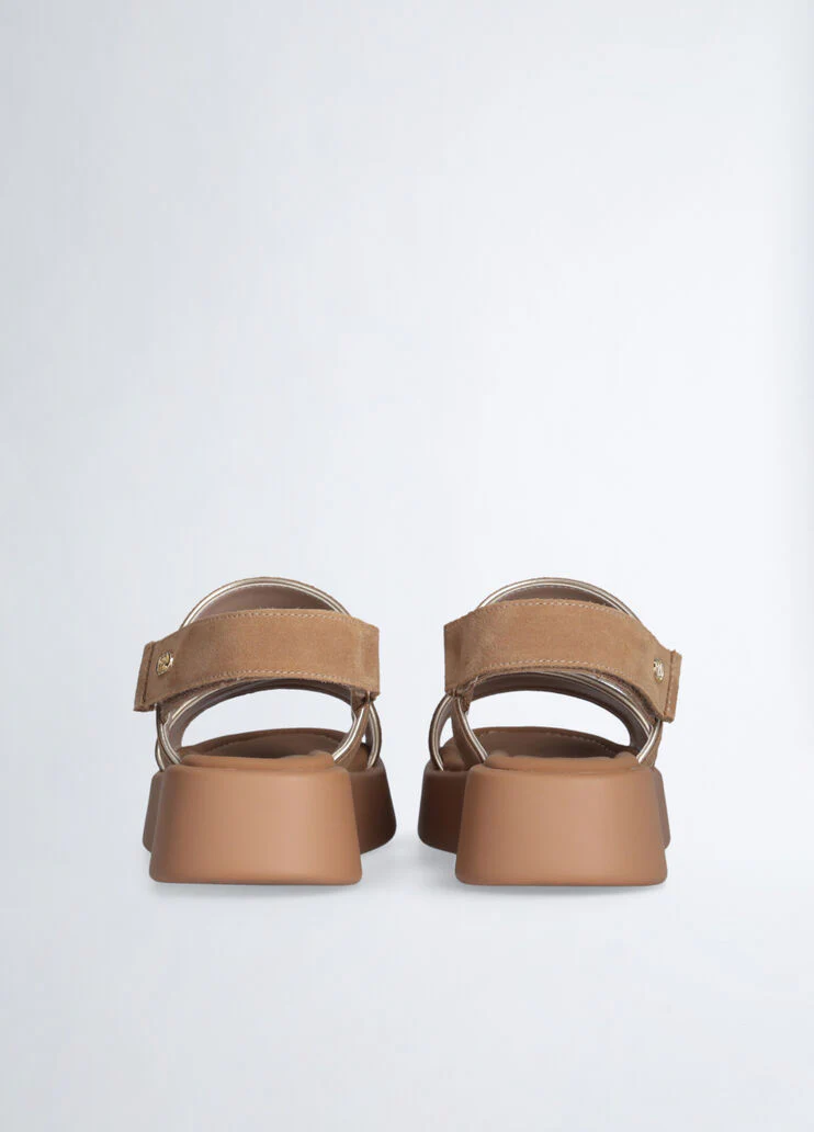 Suede platform sandals