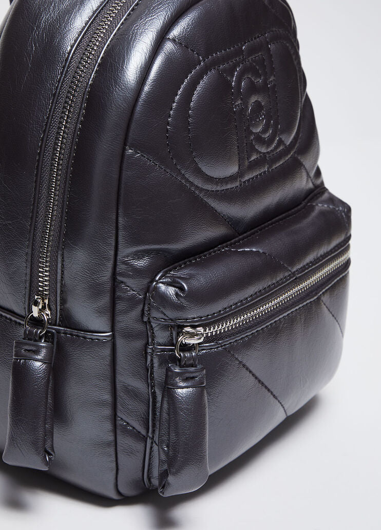 Glossy quilted backpack