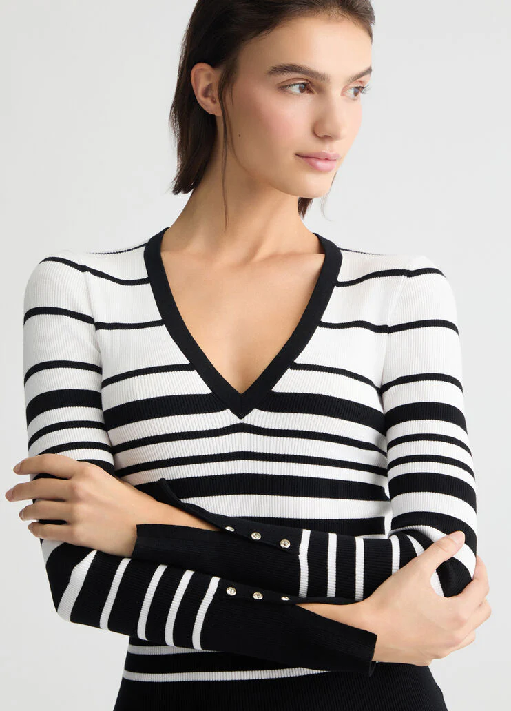 Striped knit dress