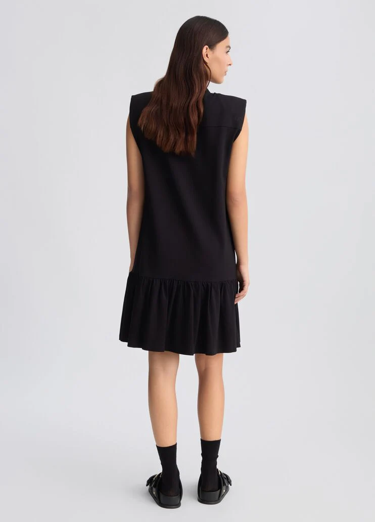 Shirt dress with logo