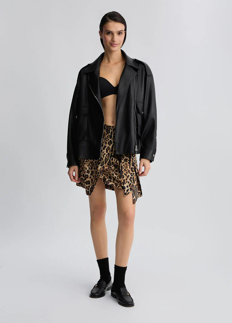 Animal-print miniskirt