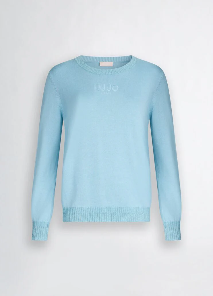 Jumper with lurex detailing