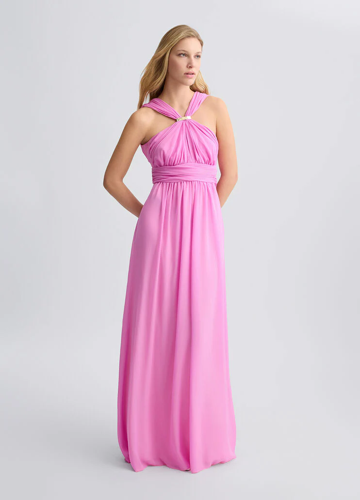 Long elegant pink dress