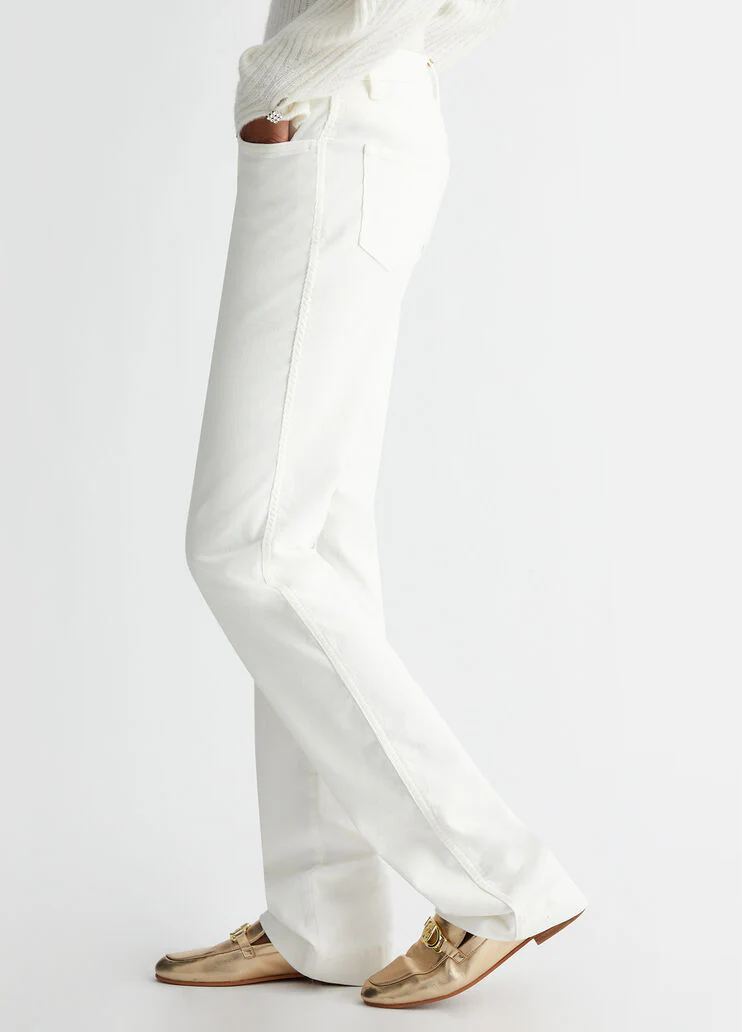 Straight-leg velvet trousers