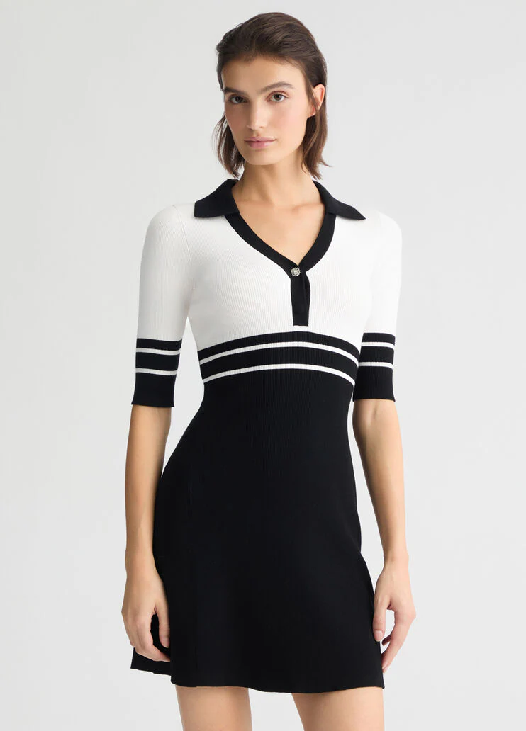 Striped knit dress