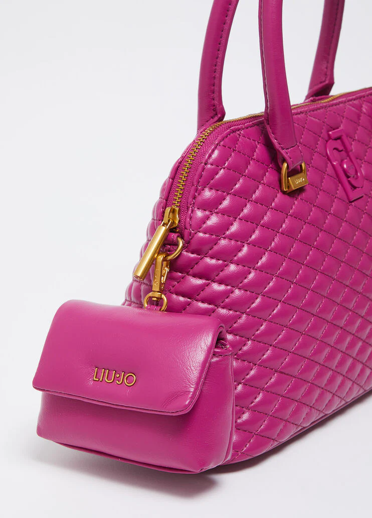 Glossy quilted handbag