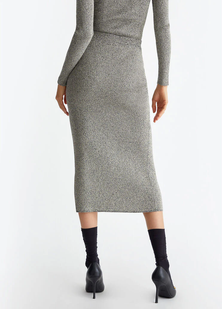 Lurex knit skirt