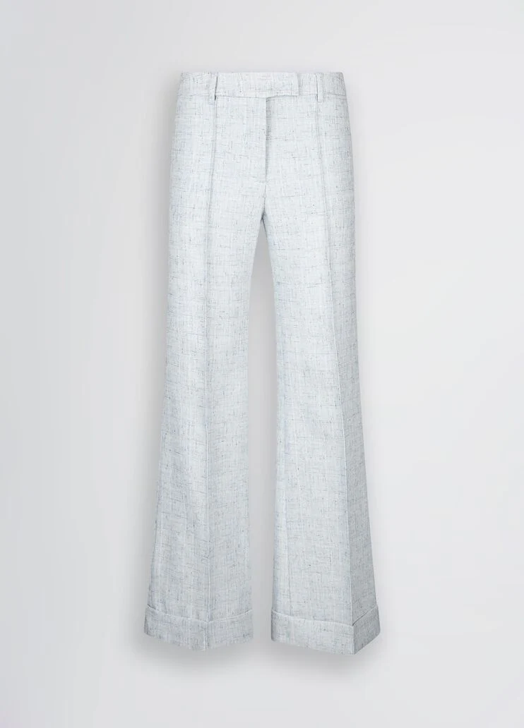 High-rise flared trousers