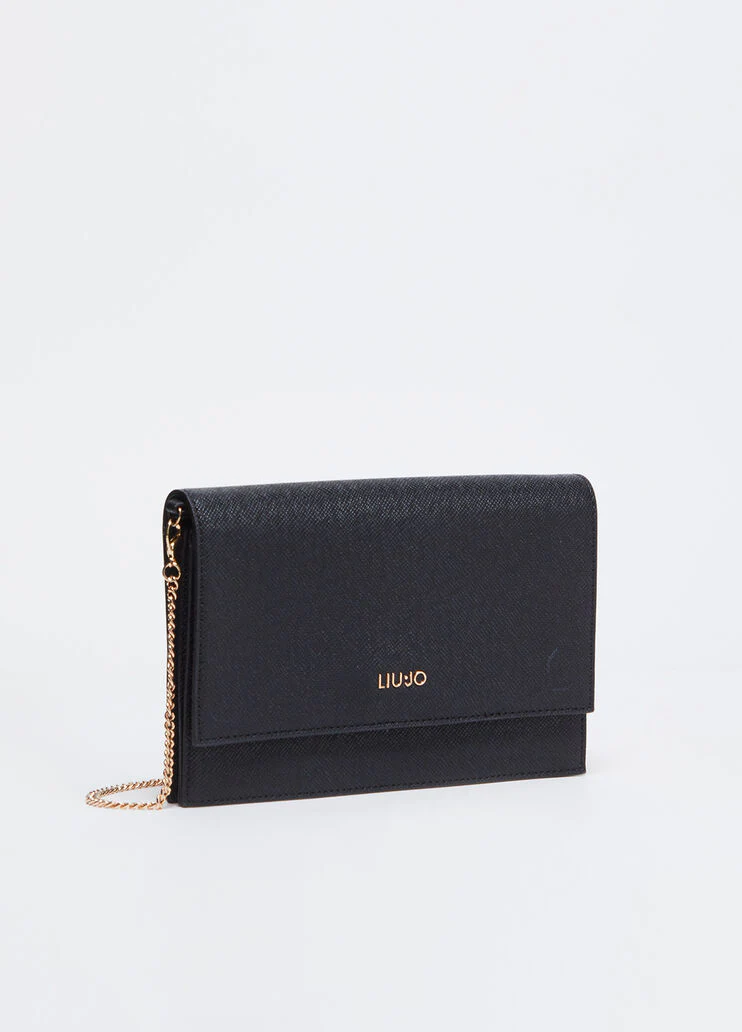 Black crossbody bag with logo