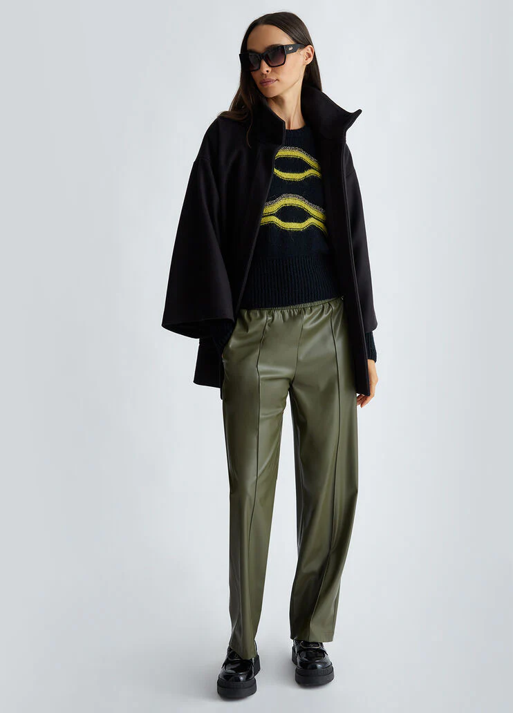 Short wool-blend coat