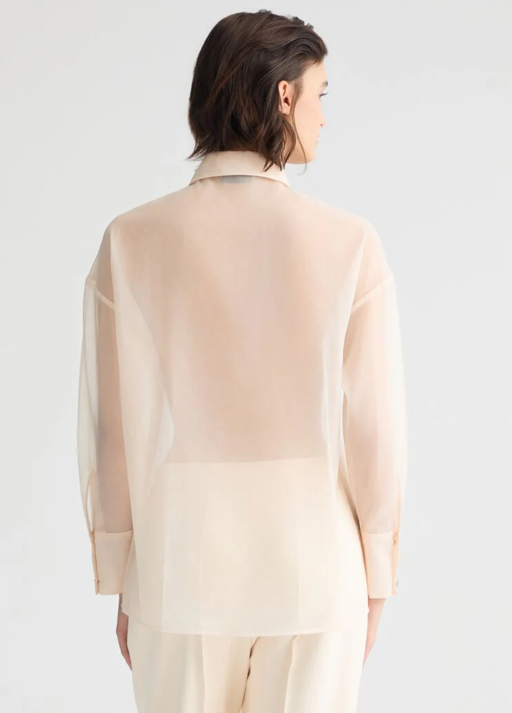 Beige organza shirt