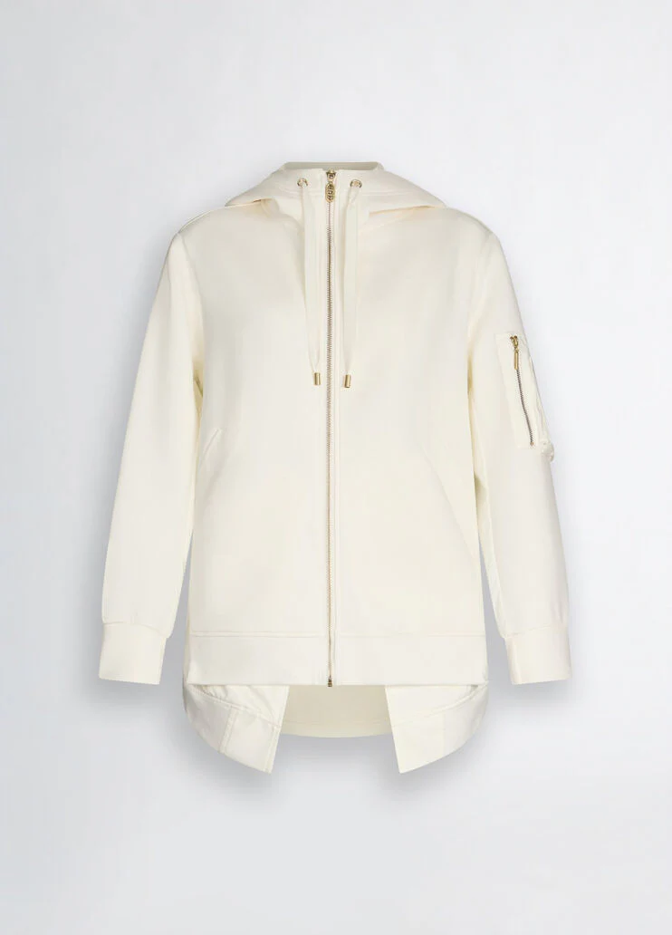 White hooded jacket