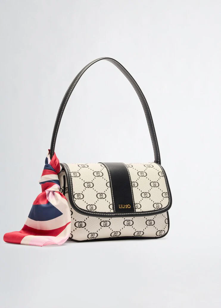 Shoulder bag with foulard