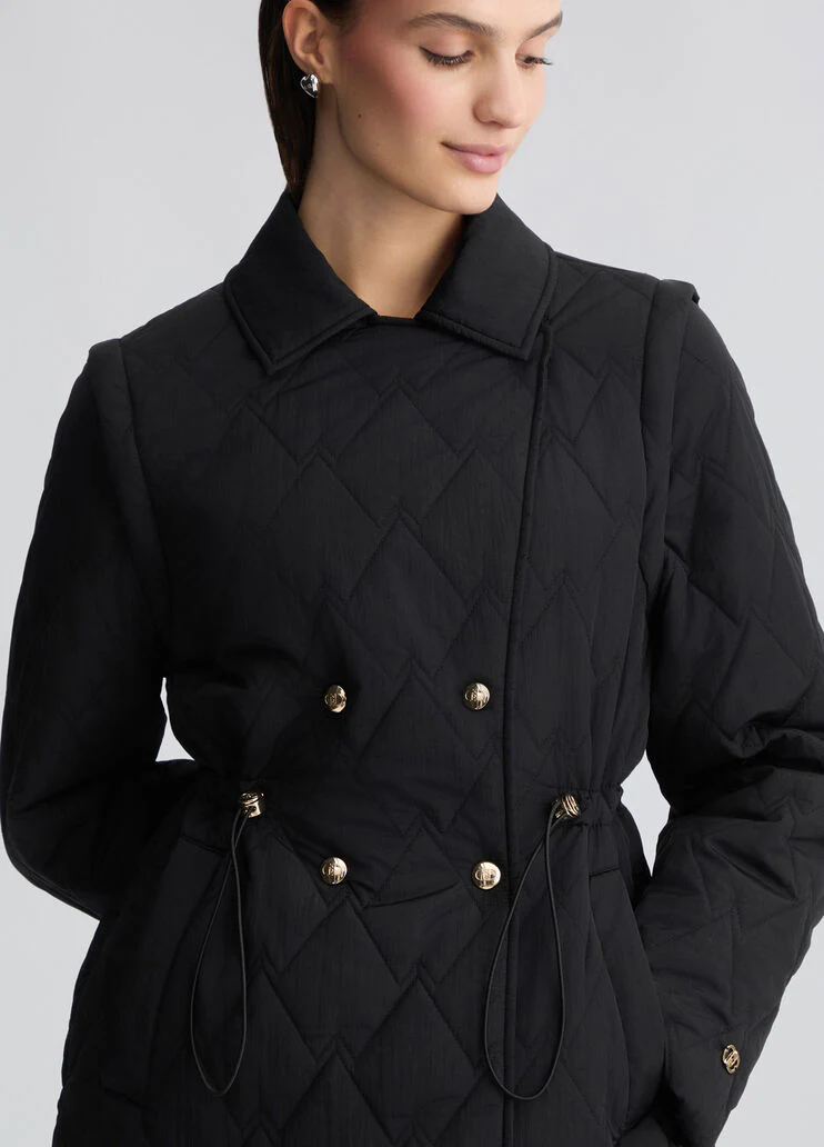 Quilted nylon coat