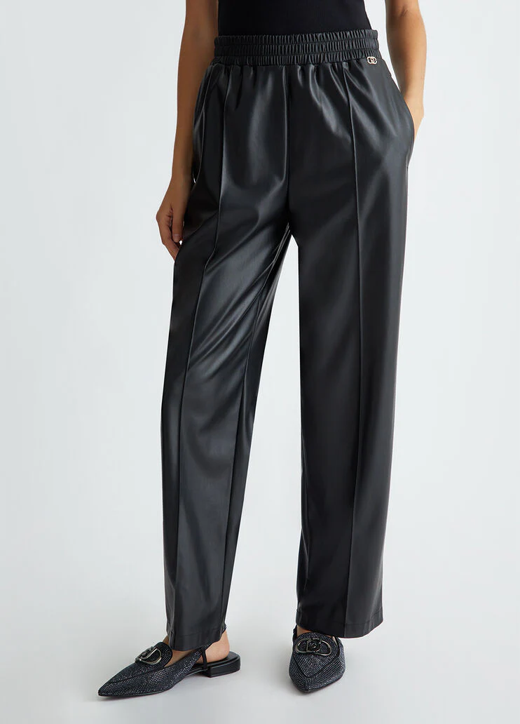 Coated fabric trousers