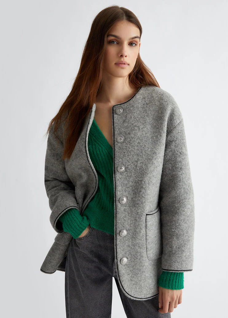 Wool blend jacket