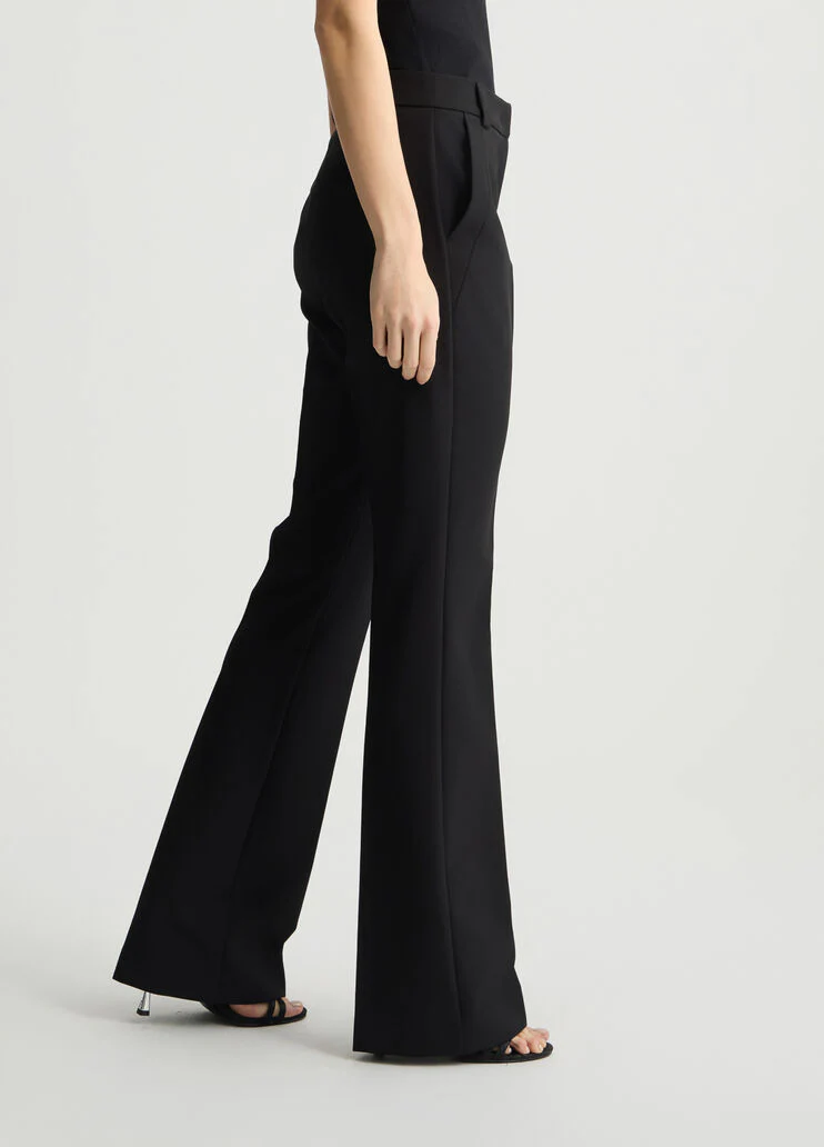 Black fared trousers