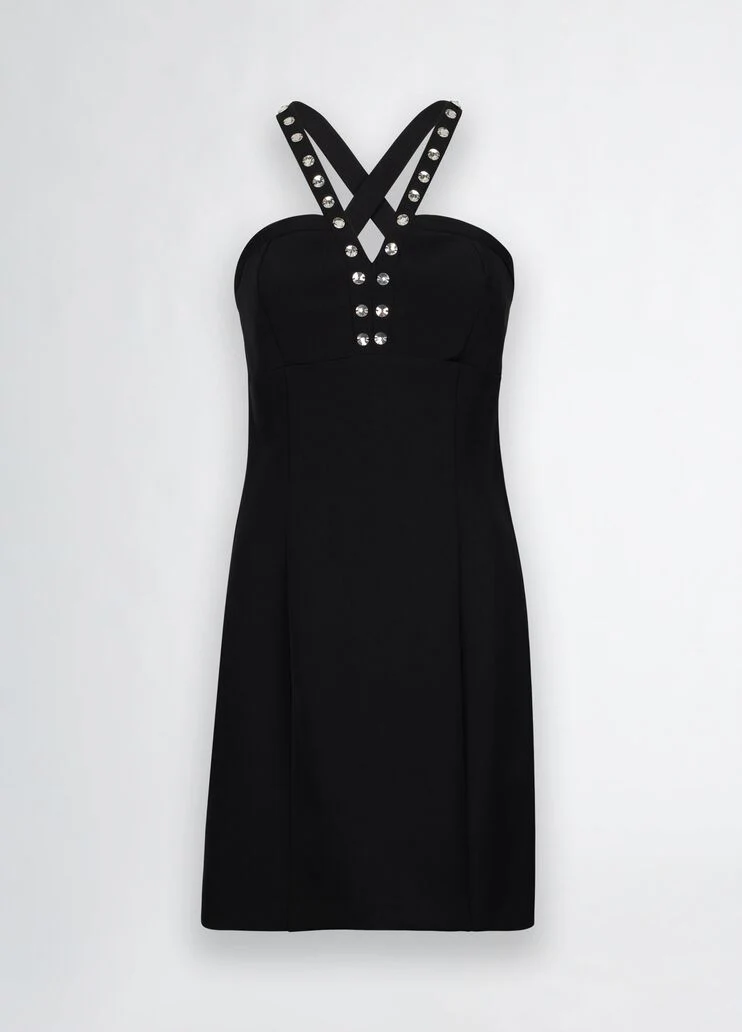 Black dress with rhinestones