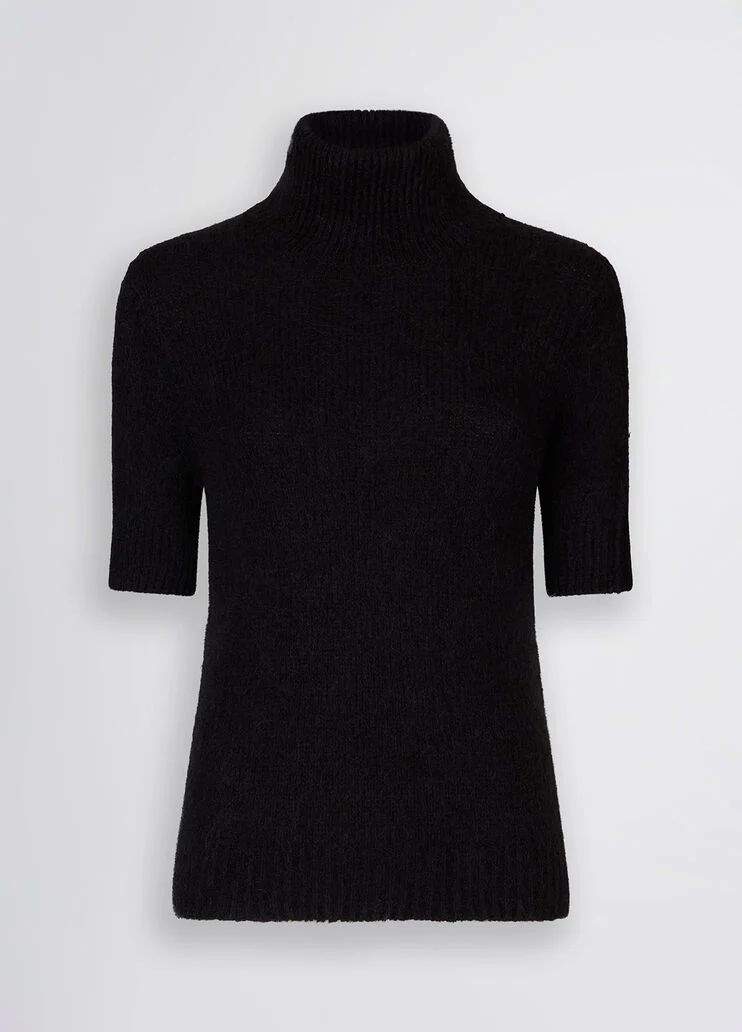 Black turtleneck with cut-out